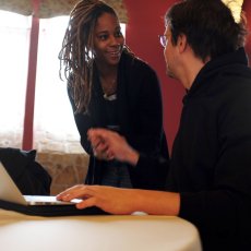 Emmelyne Octavie et Guillaume Corbeil © Arnaud Galy - Agora francophone 